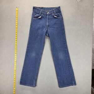 VTG Levis Jeans Youth Blue Straight Student Orange Tab Fits 24x25